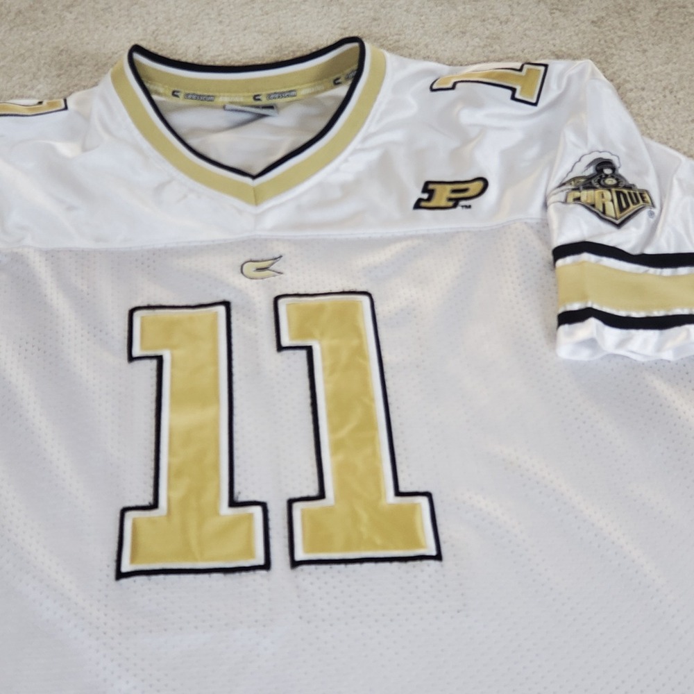 Purdue Boilermakers Men's Pullover Mesh Jersey Size L White #11 Football‎
